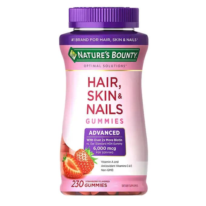 Biotina Hair, Skin & Nails Nature's Bounty 2X (230 gomitas)