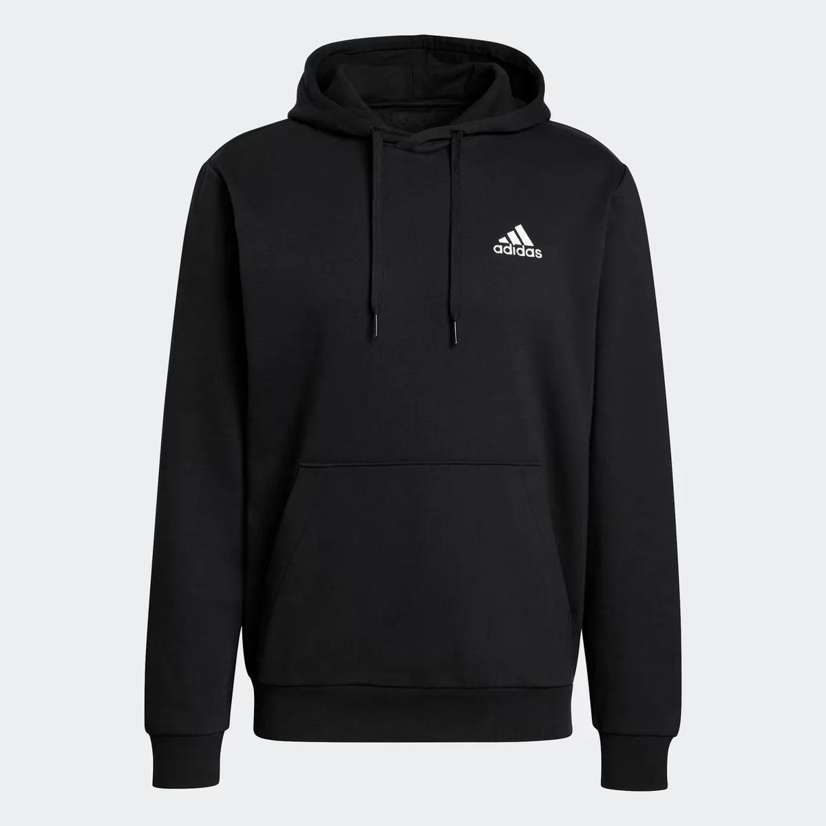 Buzo/ Hoodie adidas con capota Essentials de algodón perchado