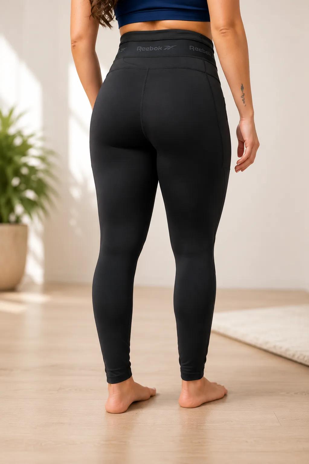 Licra Reebok Superpower de tiro alto de 7/8 pulgadas — vista 3