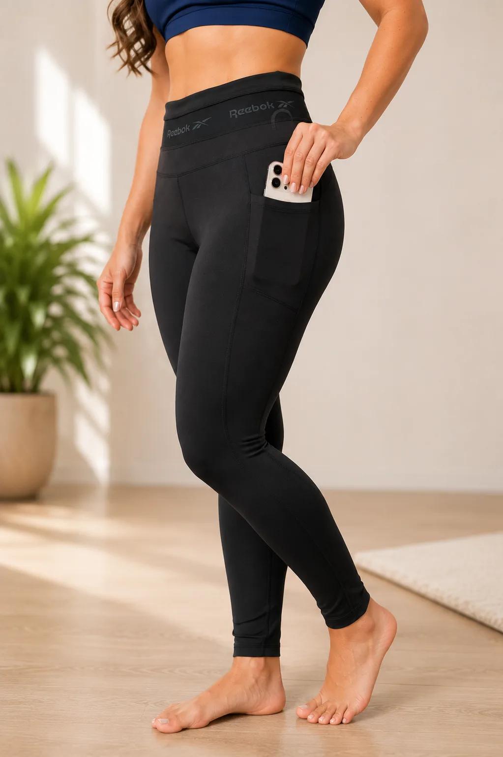 Licra Reebok Superpower de tiro alto de 7/8 pulgadas — vista 4