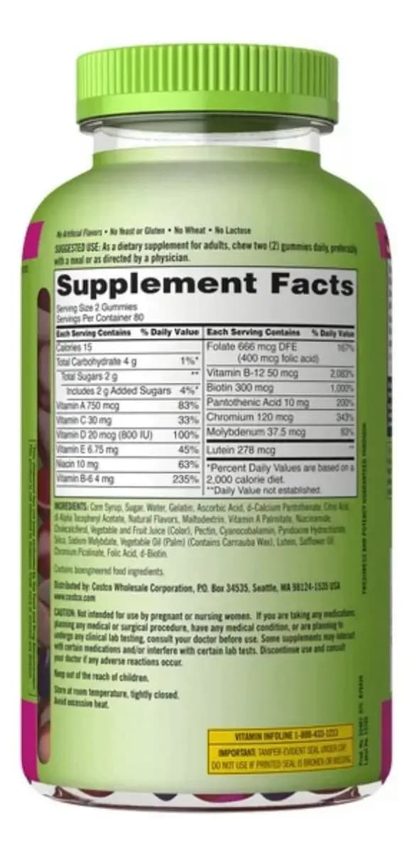 Multivitamínico Gomitas Para Adultos Kirkland Signature 160 Unidades — vista 3
