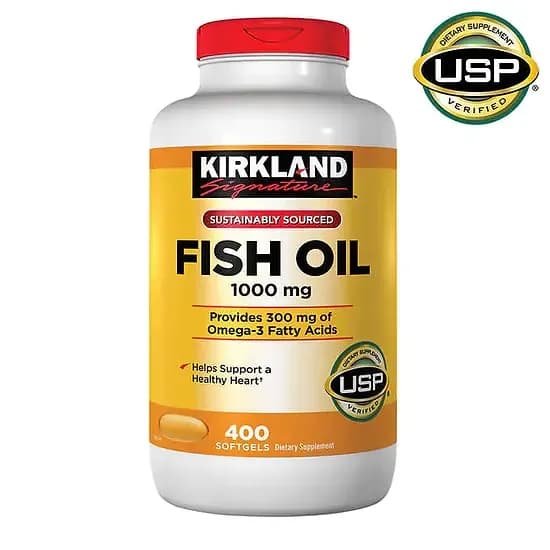 Fish Oil - Omega 3 Kirkland Signature 1.000 mg (400 pastas en gel)