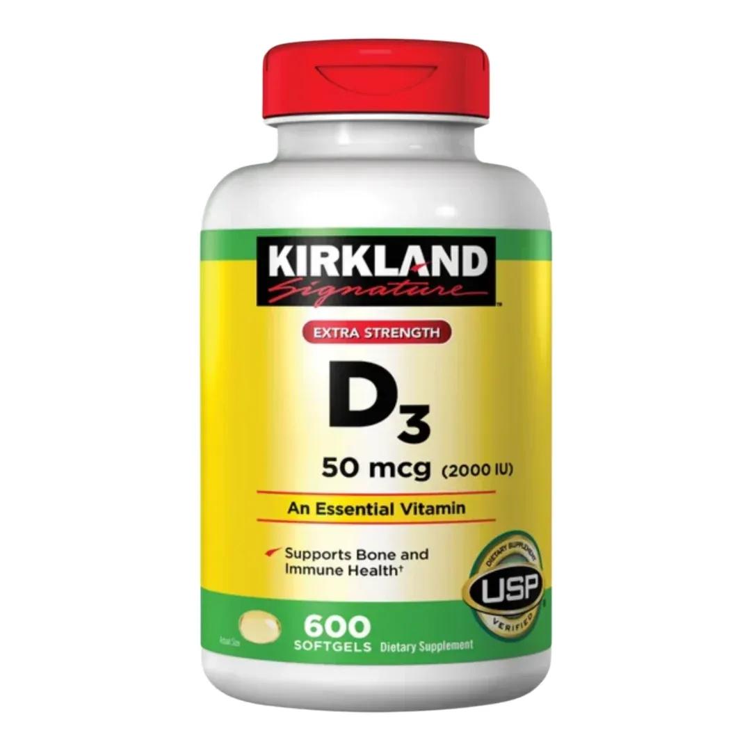 Vitamina D3 Kirkland 50mcg (2.000IU) (600 softgels)