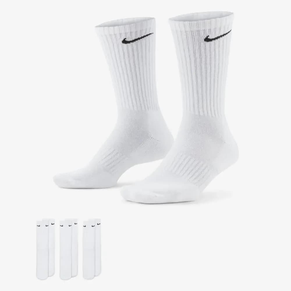 Medias Nike Everyday Cushioned (Blancas caña media) unisex